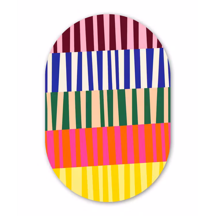 Forexbild Oval - Muster – Streifen – Abstrakt – Modern – Farbenfroh — 1