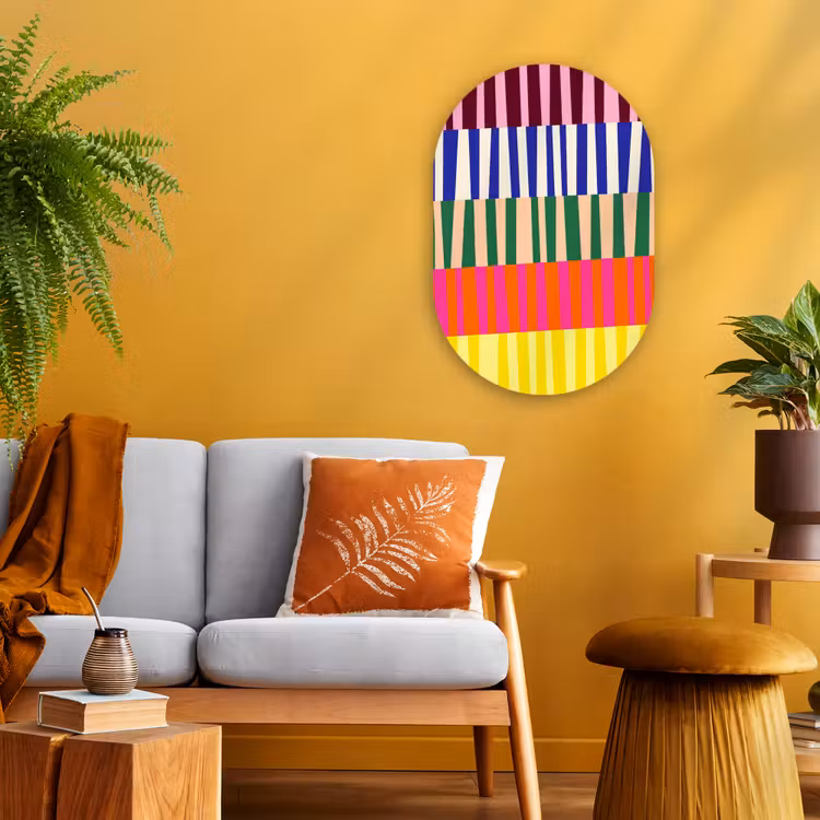 Forexbild Oval - Muster – Streifen – Abstrakt – Modern – Farbenfroh — 2