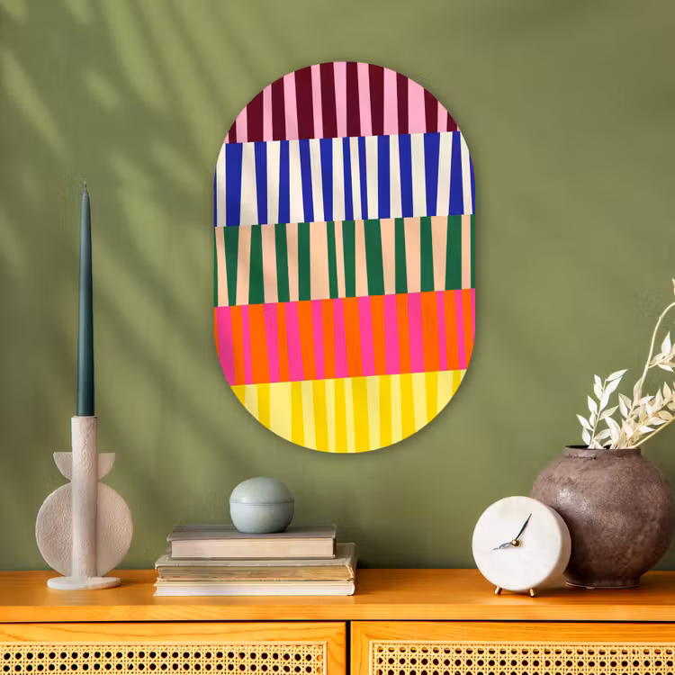 Forexbild Oval - Muster – Streifen – Abstrakt – Modern – Farbenfroh — 3