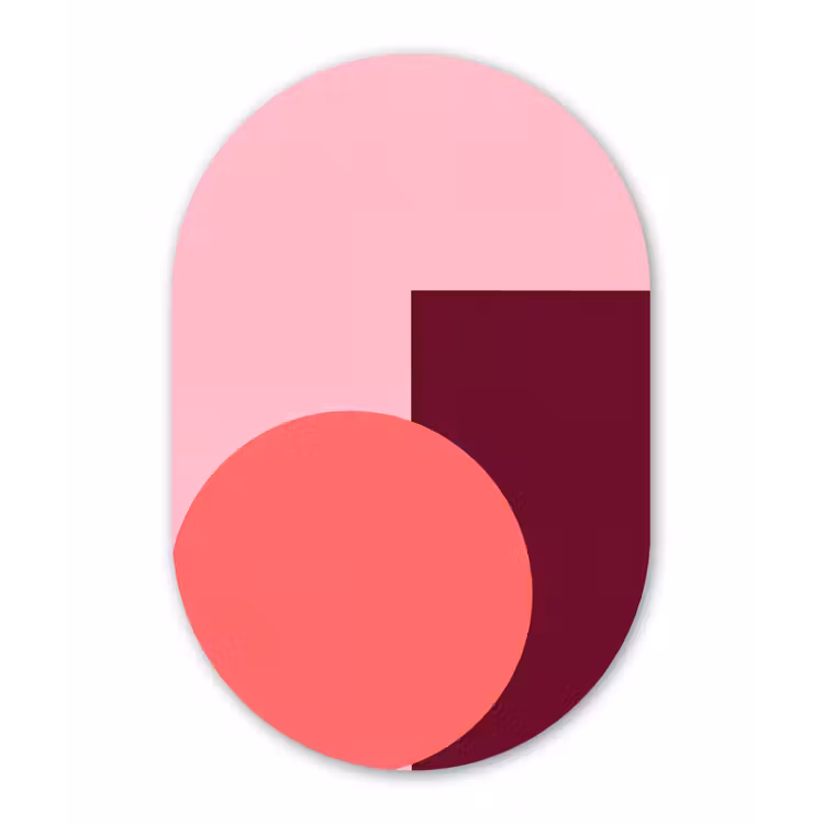 Forexbild Oval - Zusammenfassung – Formen – Rosa – Modern – Design — 1