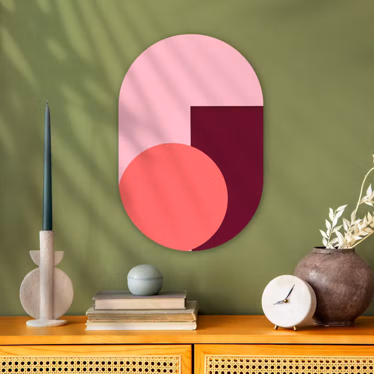 Forexbild Oval - Zusammenfassung – Formen – Rosa – Modern – Design — 3
