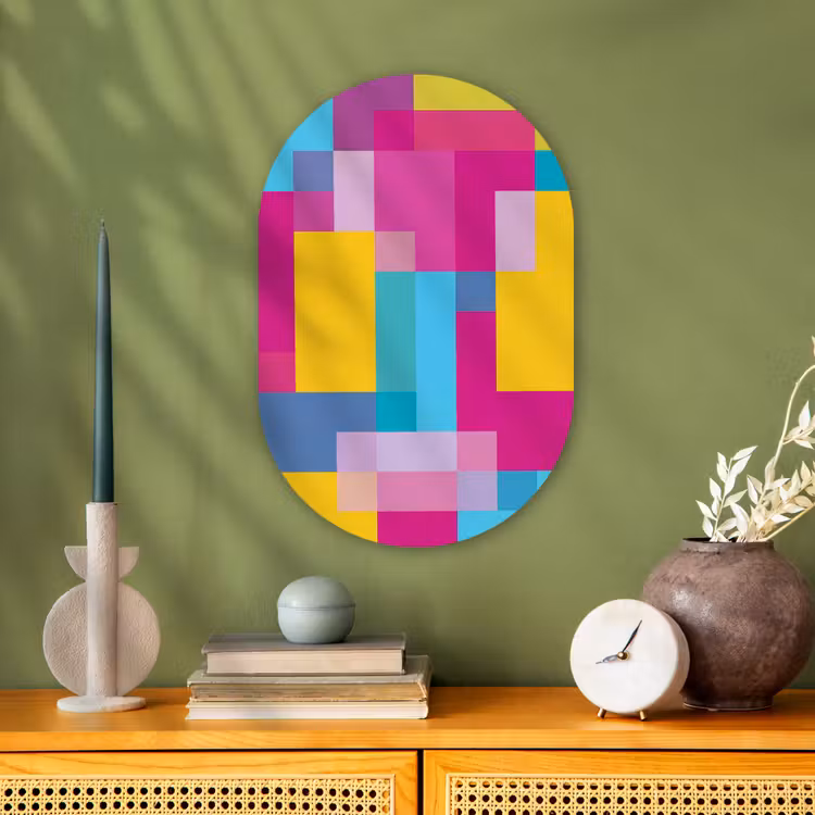 Forexbild Oval - Abstrakt – Geometrisch – Kunst – Farbenfroh – Modern — 3