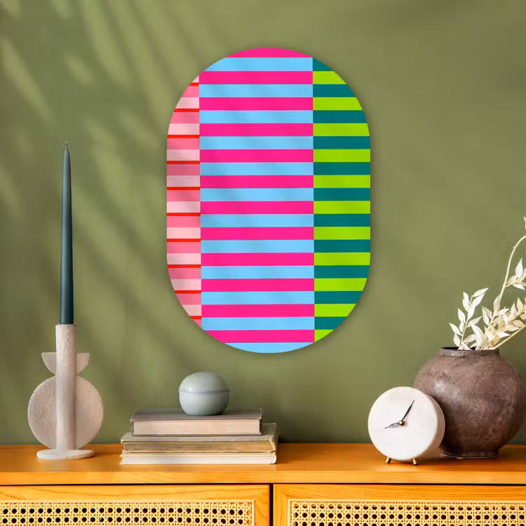 Forexbild Oval - Muster – Streifen – Modern – Abstrakt – Bunt — 3