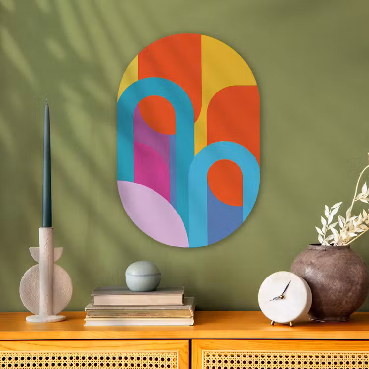 Forexbild Oval - Zusammenfassung – Geometrie – Farbenfroh – Modern – Kunst — 3