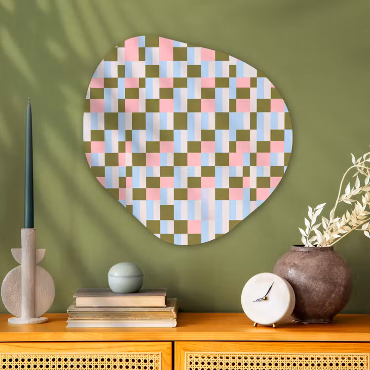 Glasbild Organische Form - Muster – Geometrisch – Abstrakt – Farbenfroh – Modern — 2