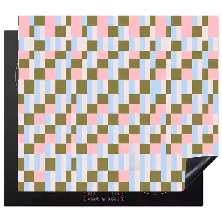 Herdabdeckplatte - Muster – Geometrisch – Abstrakt – Farbenfroh – Modern — 1