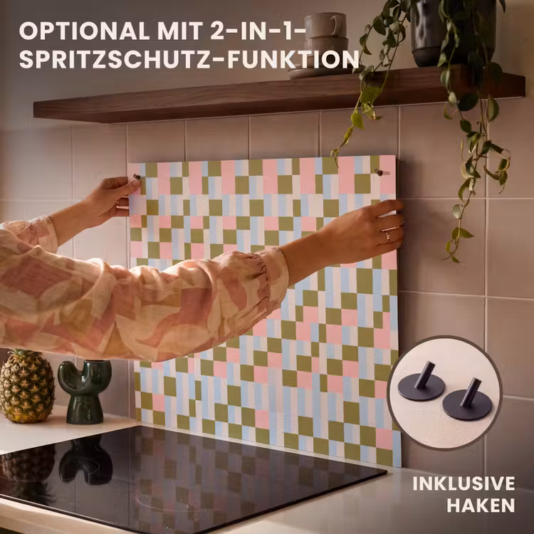 Herdabdeckplatte - Muster – Geometrisch – Abstrakt – Farbenfroh – Modern — 10