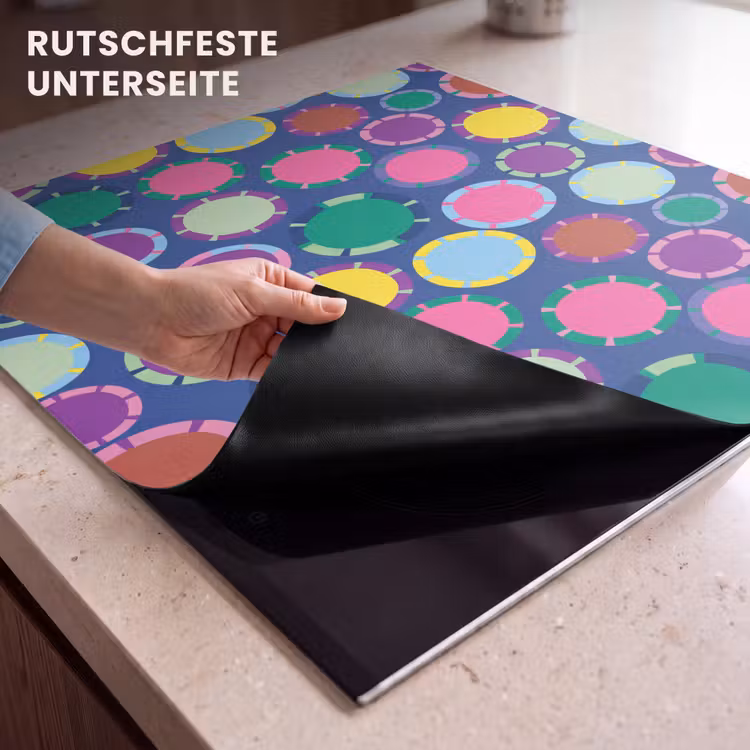 Herdabdeckplatte - Muster – Kreise – Abstrakt – Bunt — 9