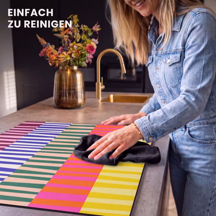 Herdabdeckplatte - Muster – Streifen – Abstrakt – Modern – Farbenfroh — 6