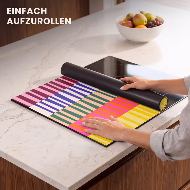 Herdabdeckplatte - Muster – Streifen – Abstrakt – Modern – Farbenfroh — 7