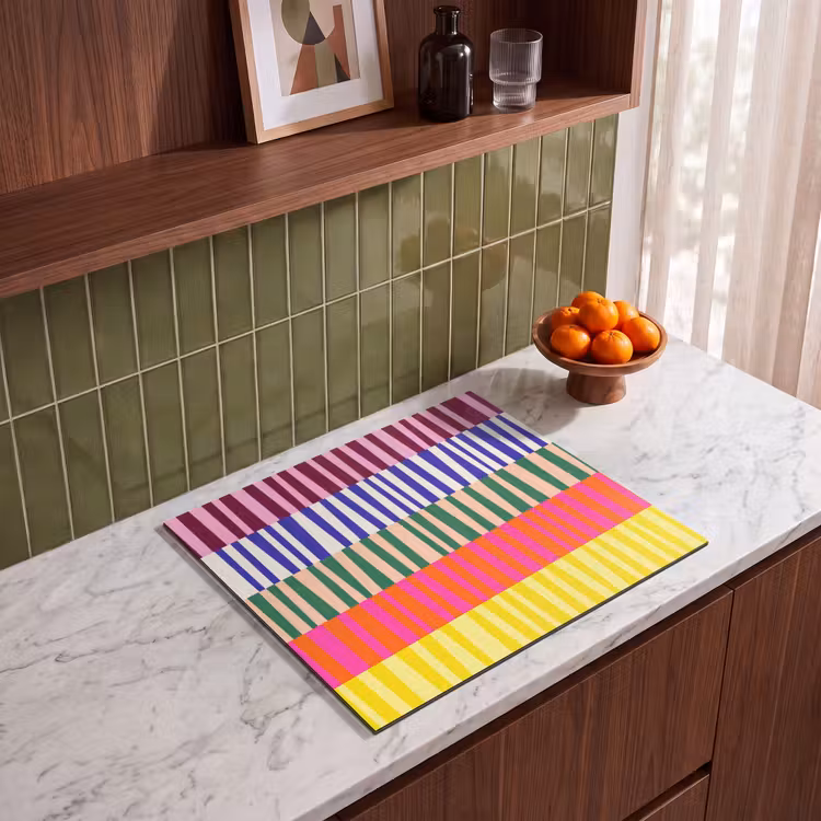 Herdabdeckplatte - Muster – Streifen – Abstrakt – Modern – Farbenfroh — 8