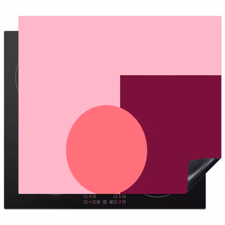 Herdabdeckplatte - Zusammenfassung – Formen – Rosa – Modern – Design — 1
