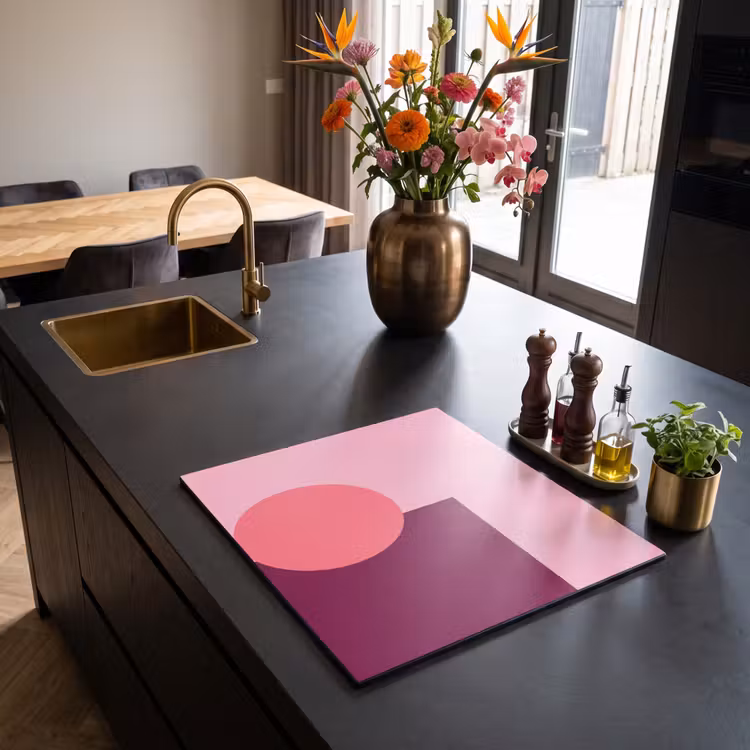 Herdabdeckplatte - Zusammenfassung – Formen – Rosa – Modern – Design — 5