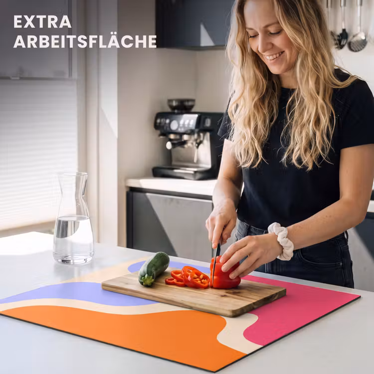 Herdabdeckplatte - Zusammenfassung – Organische Formen – Design – Modern – Farbenfroh — 4