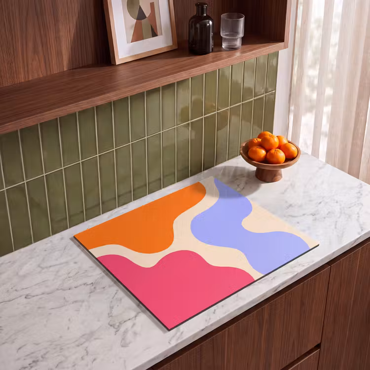 Herdabdeckplatte - Zusammenfassung – Organische Formen – Design – Modern – Farbenfroh — 8