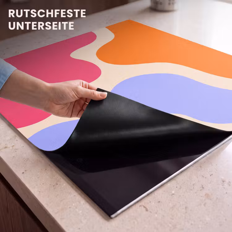 Herdabdeckplatte - Zusammenfassung – Organische Formen – Design – Modern – Farbenfroh — 9