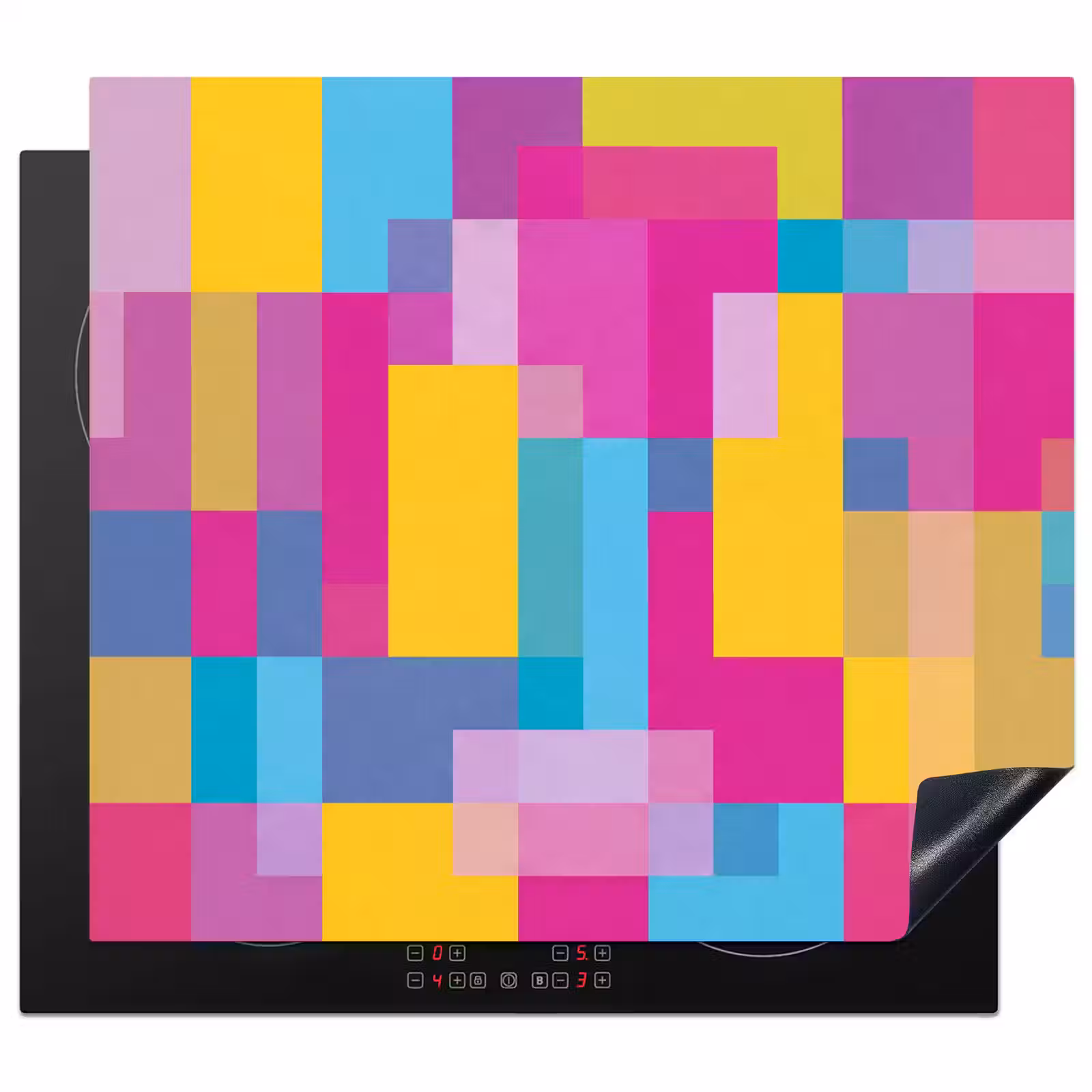 Herdabdeckplatte - Abstrakt – Geometrisch – Kunst – Farbenfroh – Modern — 1