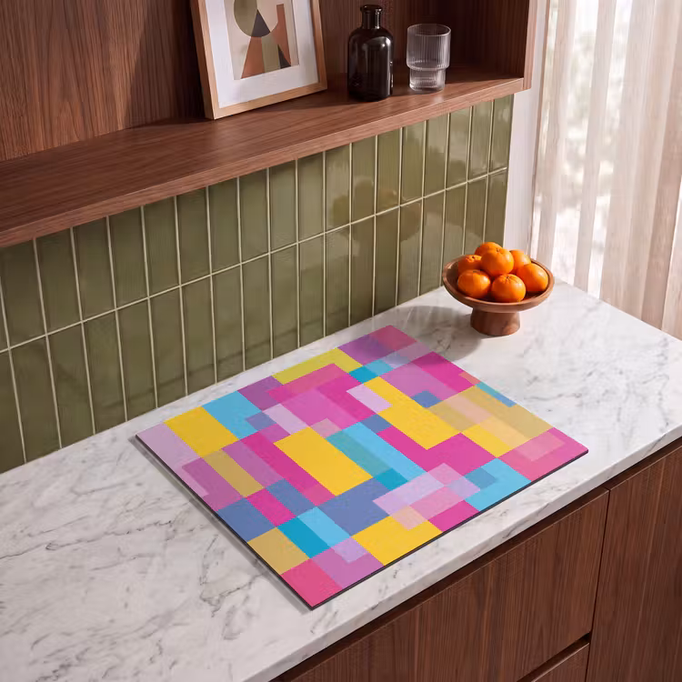 Herdabdeckplatte - Abstrakt – Geometrisch – Kunst – Farbenfroh – Modern — 8