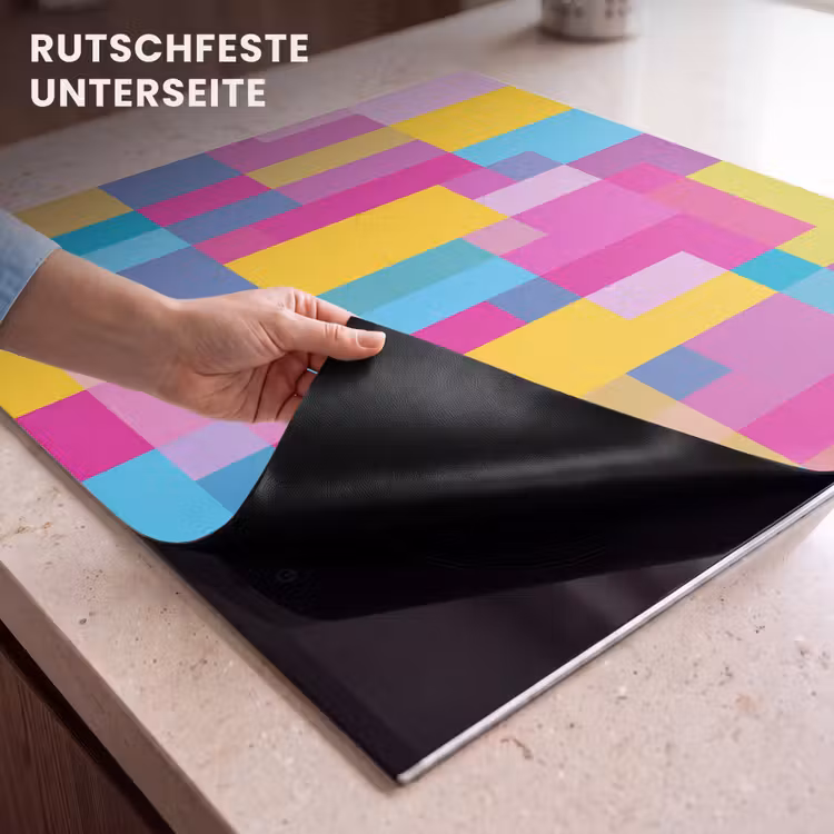 Herdabdeckplatte - Abstrakt – Geometrisch – Kunst – Farbenfroh – Modern — 9