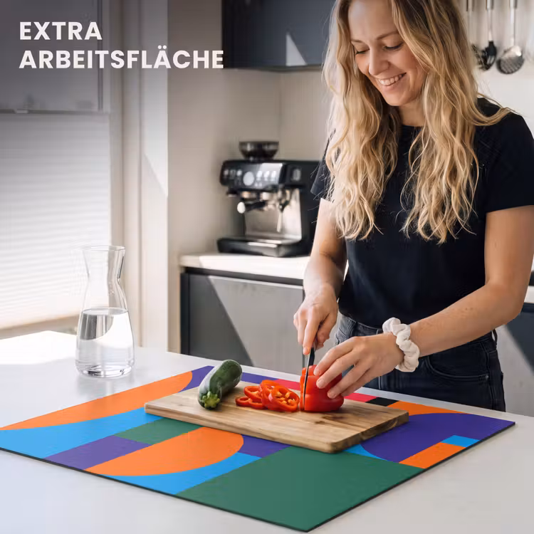 Herdabdeckplatte - Geometrisch – Abstrakt – Formen – Farbenfroh – Modern — 4