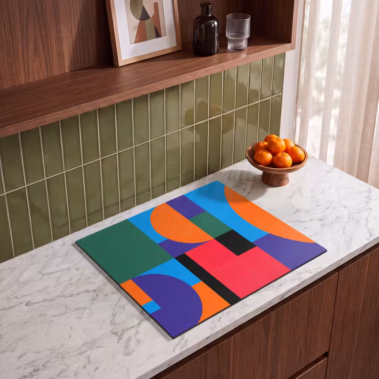 Herdabdeckplatte - Geometrisch – Abstrakt – Formen – Farbenfroh – Modern — 8