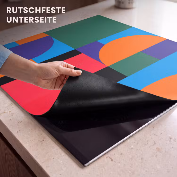 Herdabdeckplatte - Geometrisch – Abstrakt – Formen – Farbenfroh – Modern — 9