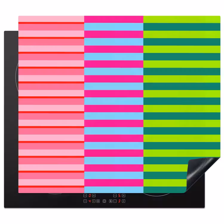 Herdabdeckplatte - Muster – Streifen – Modern – Abstrakt – Bunt — 1