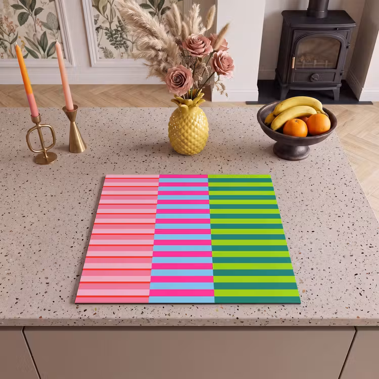 Herdabdeckplatte - Muster – Streifen – Modern – Abstrakt – Bunt — 2