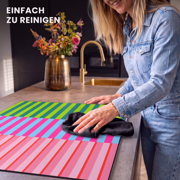 Herdabdeckplatte - Muster – Streifen – Modern – Abstrakt – Bunt — 6