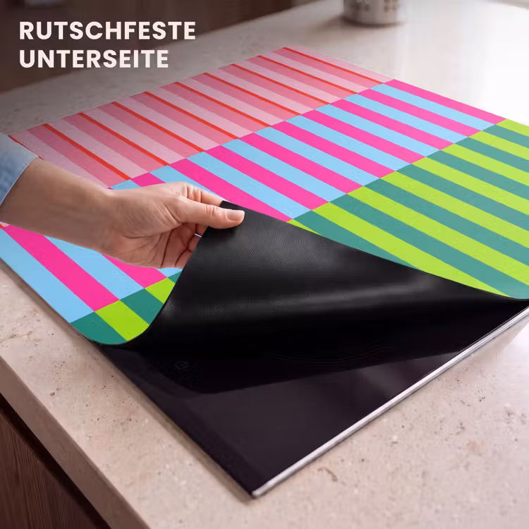 Herdabdeckplatte - Muster – Streifen – Modern – Abstrakt – Bunt — 9