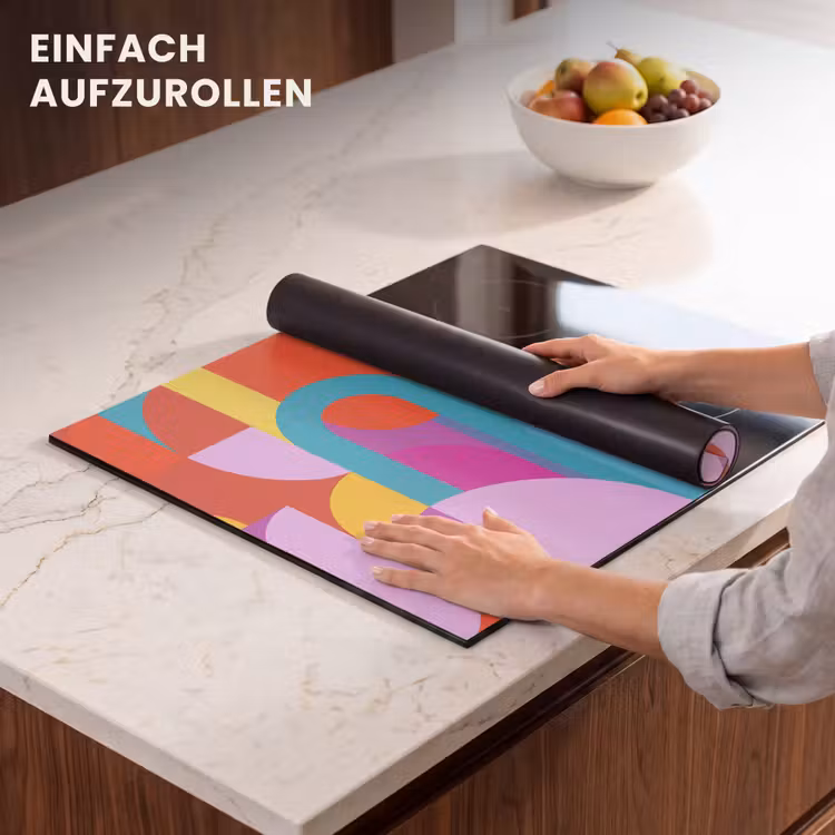 Herdabdeckplatte - Zusammenfassung – Geometrie – Farbenfroh – Modern – Kunst — 7