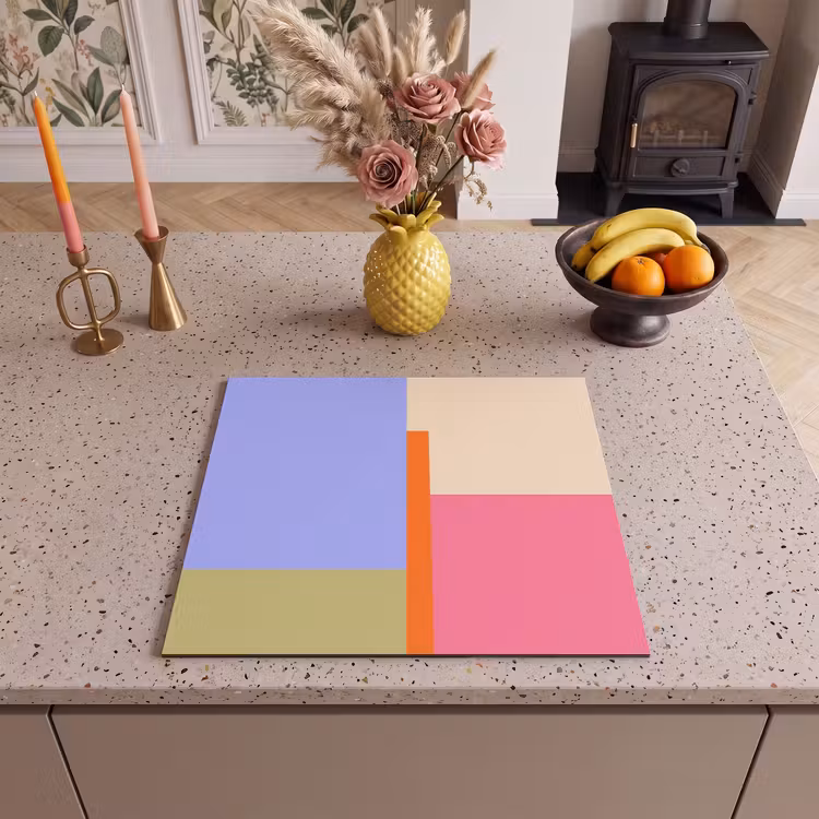 Herdabdeckplatte - Zusammenfassung – Geometrie – Kunst – Modern – Farbenfroh — 2