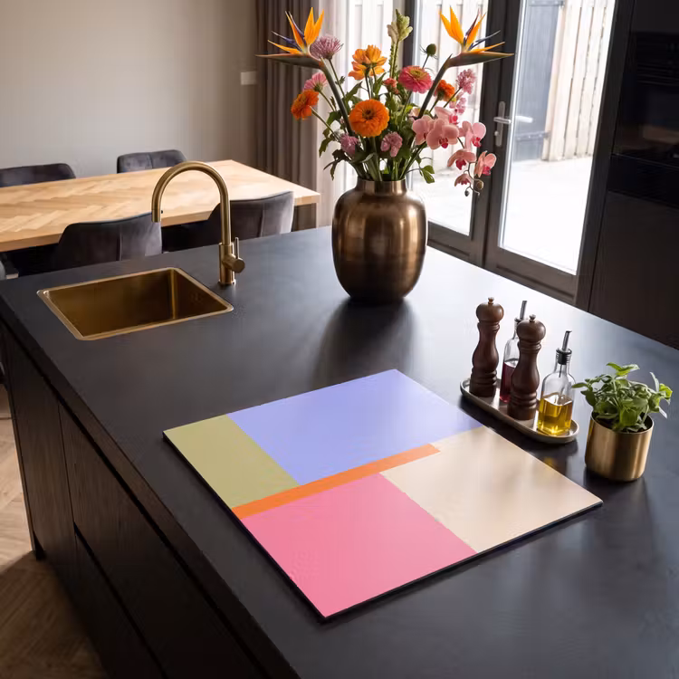 Herdabdeckplatte - Zusammenfassung – Geometrie – Kunst – Modern – Farbenfroh — 5