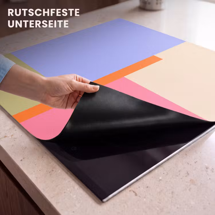 Herdabdeckplatte - Zusammenfassung – Geometrie – Kunst – Modern – Farbenfroh — 9