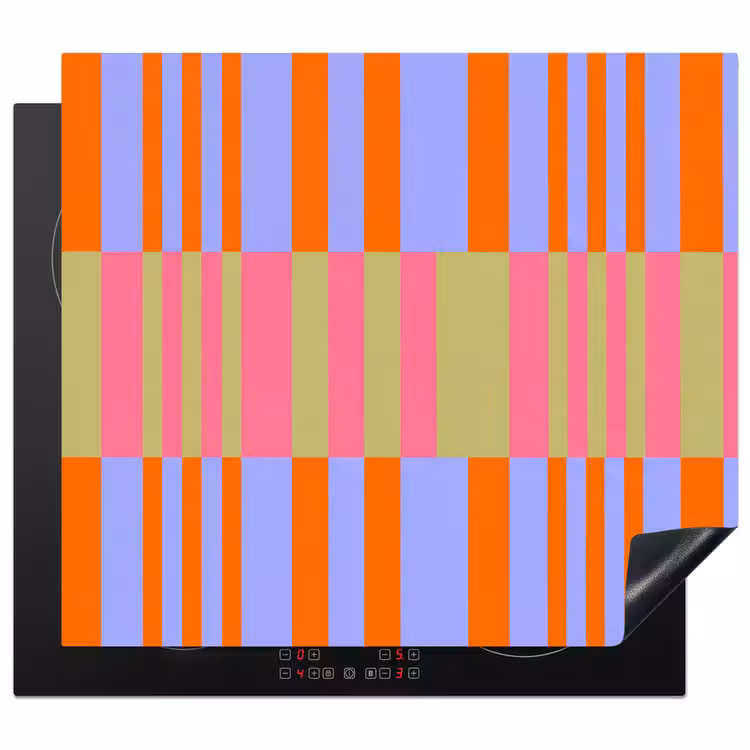 Herdabdeckplatte - Zusammenfassung – Muster – Geometrisch – Farbenfroh – Modern — 1