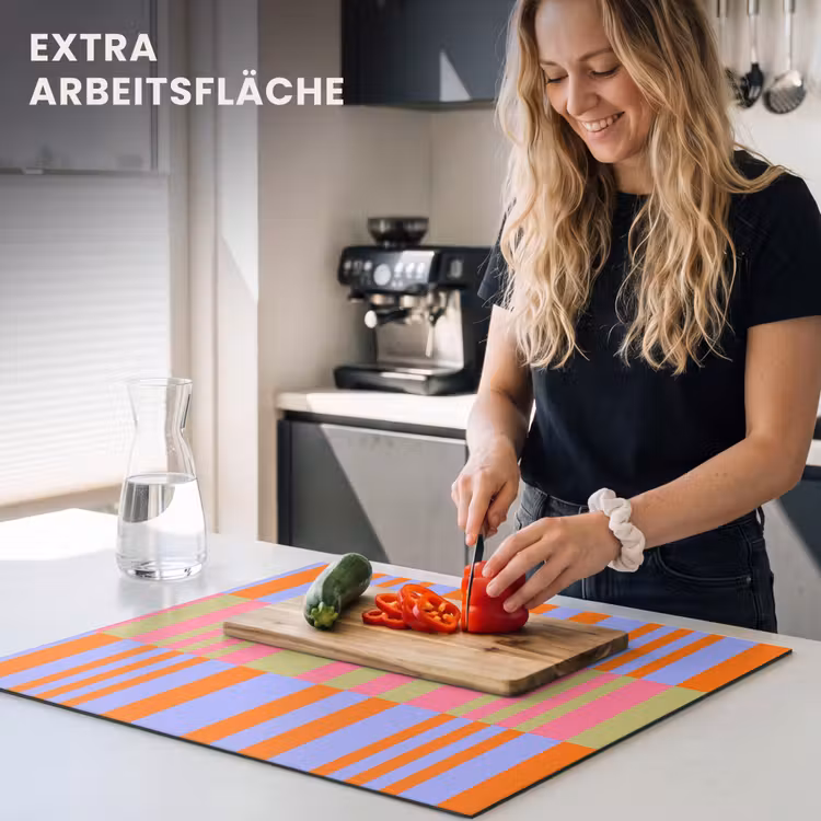 Herdabdeckplatte - Zusammenfassung – Muster – Geometrisch – Farbenfroh – Modern — 4