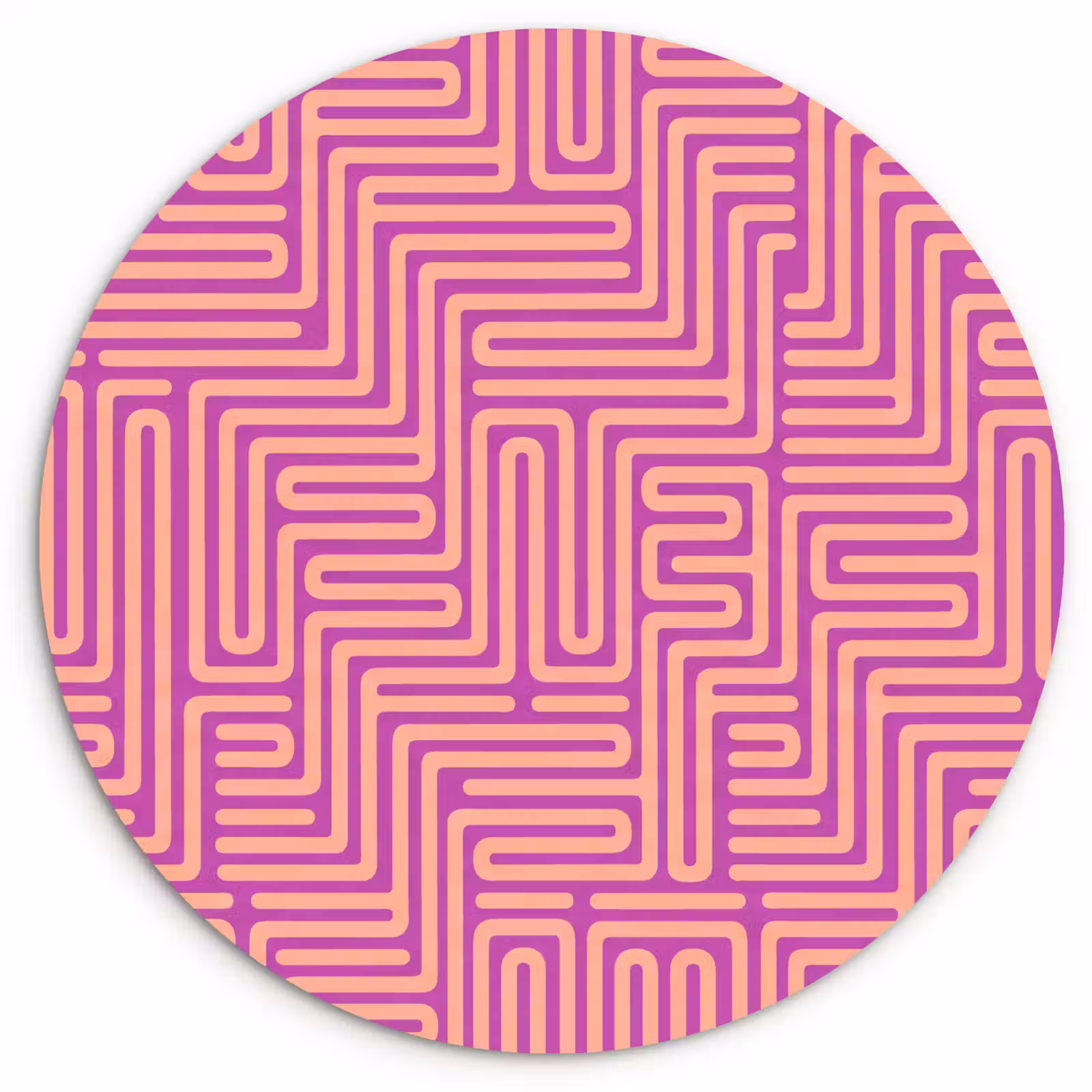 Forexbild Rund - Muster – Linien – Abstrakt – Modern – Lila — 1