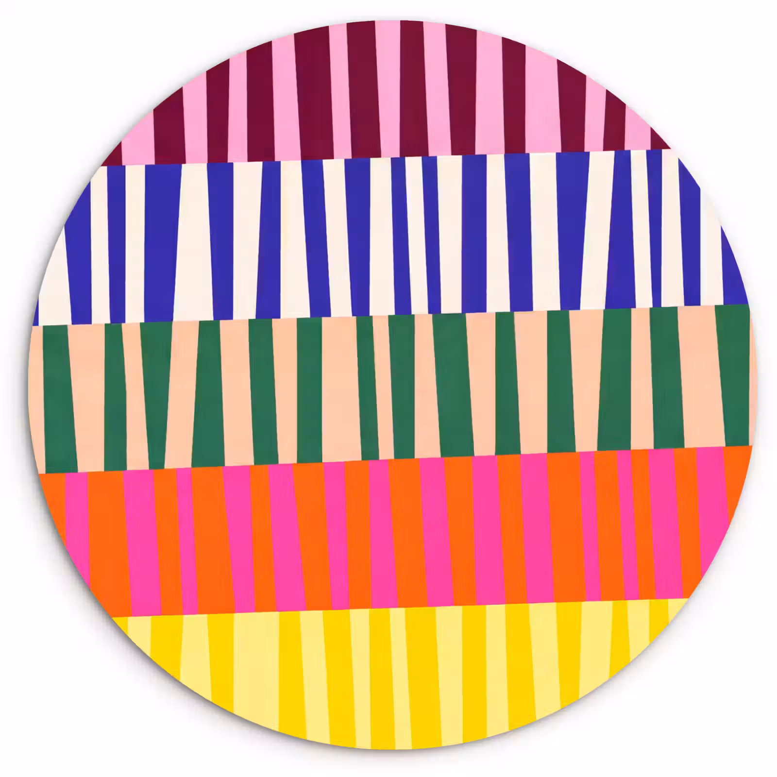 Forexbild Rund - Muster – Streifen – Abstrakt – Modern – Farbenfroh — 1