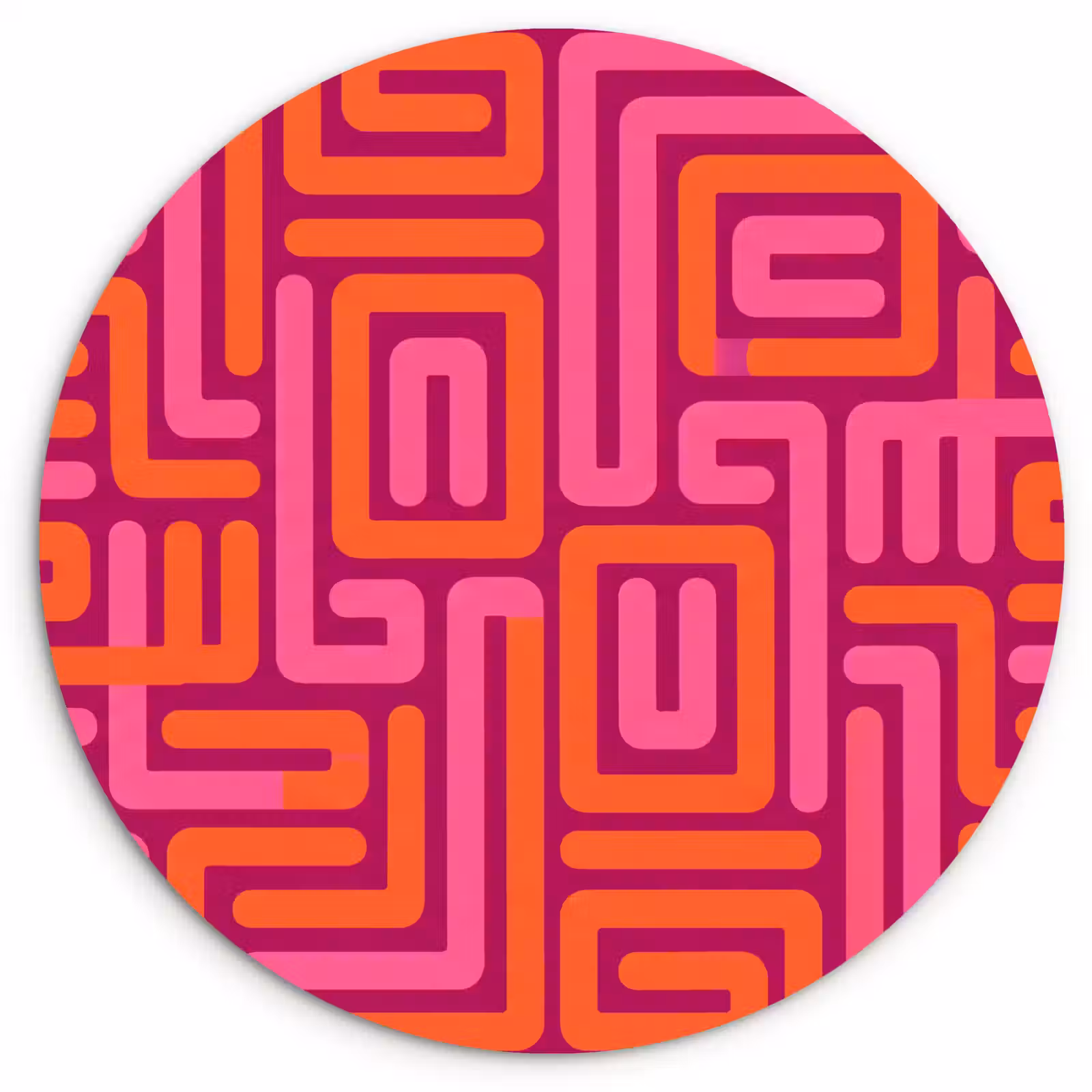 Forexbild Rund - Zusammenfassung – Muster – Linien – Rosa – Orange — 1