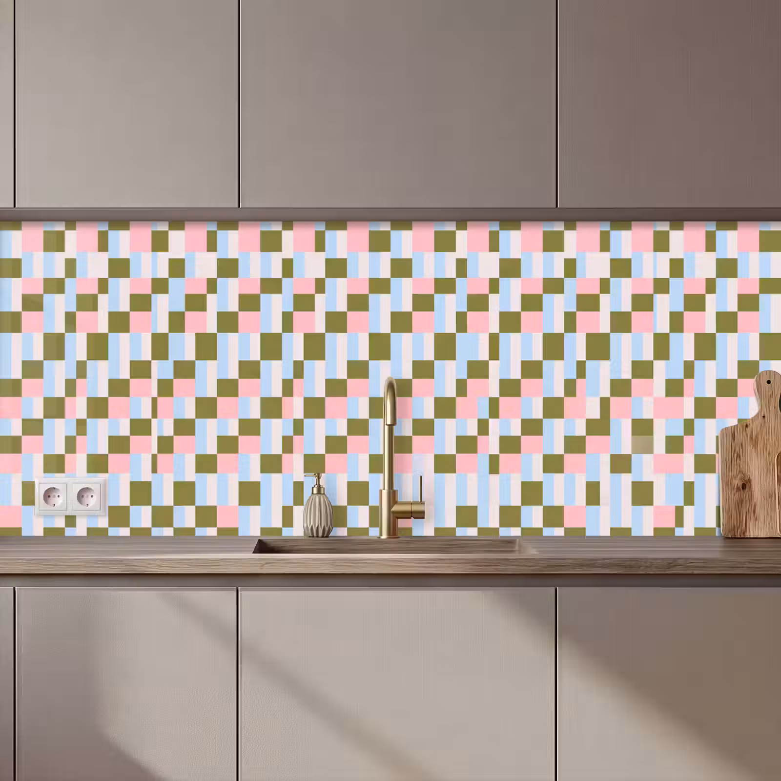 Küchenrückwand - Muster – Geometrisch – Abstrakt – Farbenfroh – Modern — 1