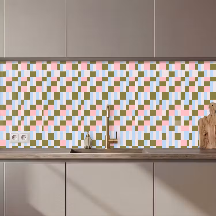 Küchenrückwand - Muster – Geometrisch – Abstrakt – Farbenfroh – Modern — 1