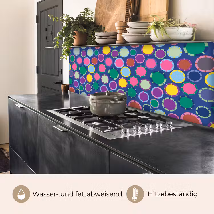 Küchenrückwand - Muster – Kreise – Abstrakt – Bunt — 5