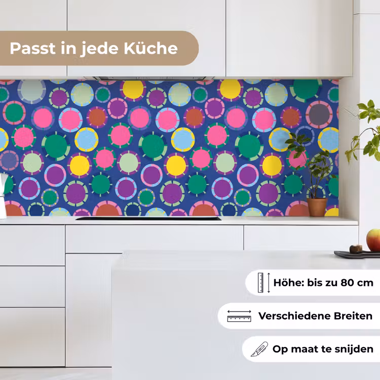 Küchenrückwand - Muster – Kreise – Abstrakt – Bunt — 7