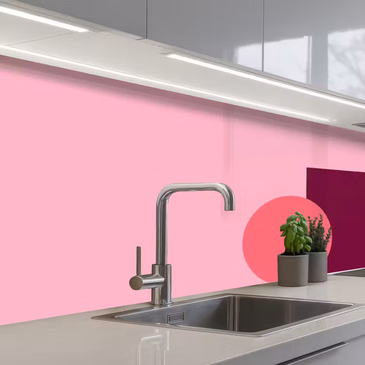 Küchenrückwand - Zusammenfassung – Formen – Rosa – Modern – Design — 2