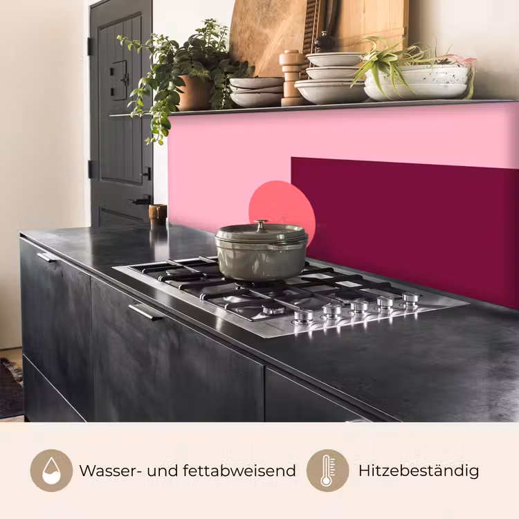 Küchenrückwand - Zusammenfassung – Formen – Rosa – Modern – Design — 5