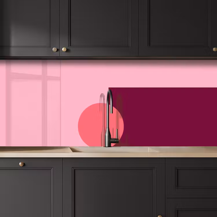 Küchenrückwand - Zusammenfassung – Formen – Rosa – Modern – Design — 6