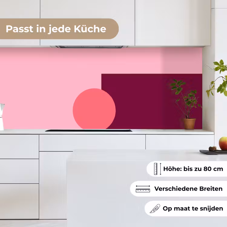 Küchenrückwand - Zusammenfassung – Formen – Rosa – Modern – Design — 7