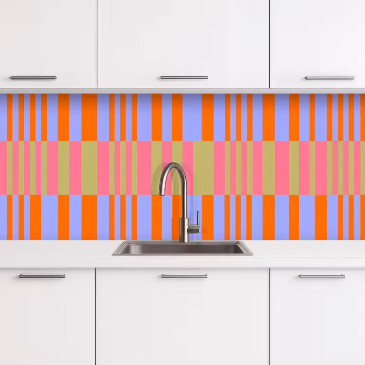 Küchenrückwand - Zusammenfassung – Muster – Geometrisch – Farbenfroh – Modern — 4