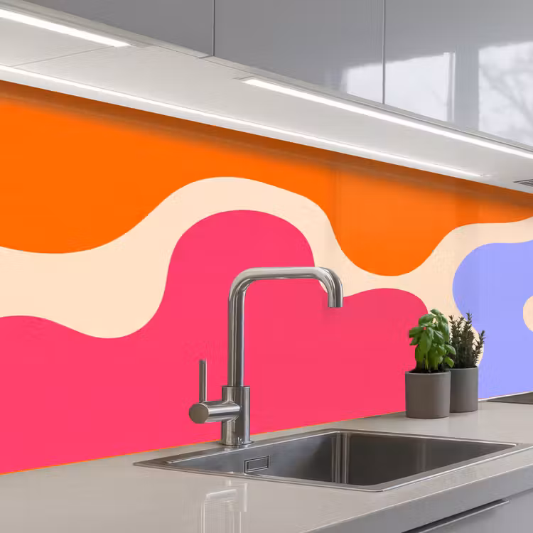 Küchenrückwand - Zusammenfassung – Organische Formen – Design – Modern – Farbenfroh — 2