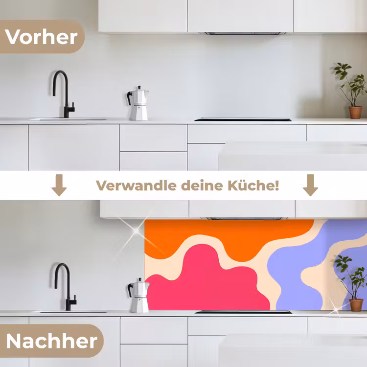 Küchenrückwand - Zusammenfassung – Organische Formen – Design – Modern – Farbenfroh — 3